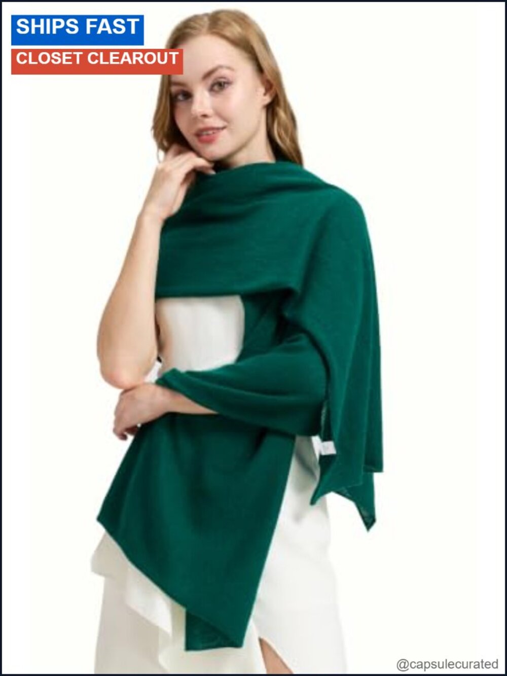 100% Cashmere Shawl Wrap Lightweight Travel Scarf Gift Box